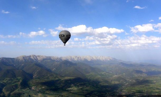 Balloon flight over the Pyrenees